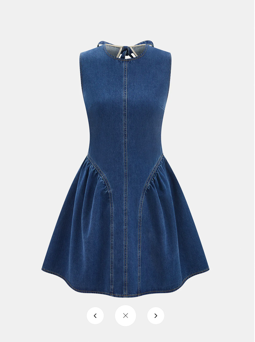 Copied - NWT Commense Sleeveless Open Back Denim Mini Dress Sz S
